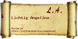 Lichtig Angelina névjegykártya
